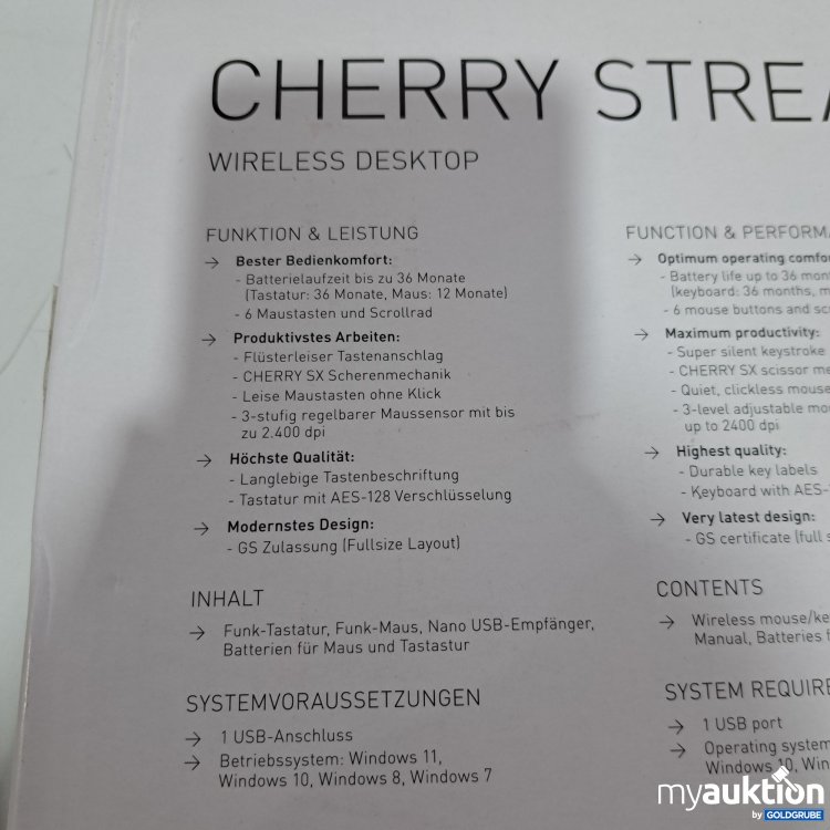 Artikel Nr. 791982: Cherry Stream Desktop 