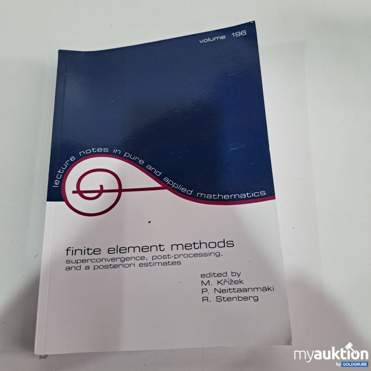 Artikel Nr. 794984: Finite Element Methods Buch volume 196